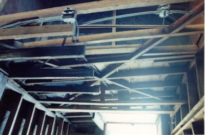 View Showing Ceiling Frame and Rafters, Retreat for Eleanor Oboler ("Eleanor's Retreat")