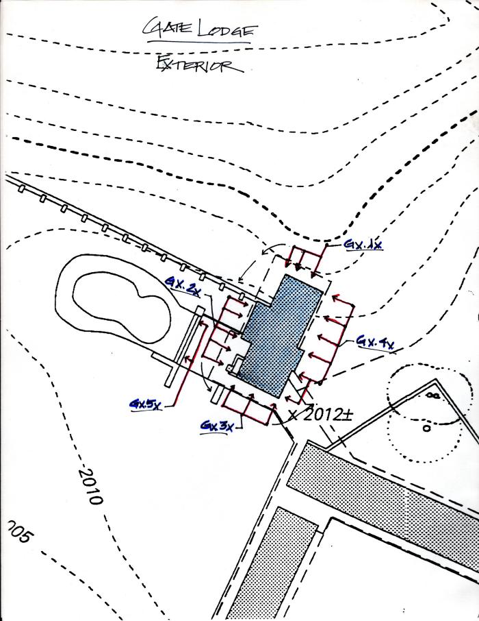 Masterplan of Arch Oboler Estate for Dorothy Blowers, Photo Data File 2: Site Plan With Photograph Locations