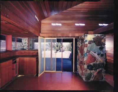 Masterplan of Arch Oboler Estate for Dorothy Blowers, Photo Data File 2: Interior View of Gate Lodge (view #3035-10)