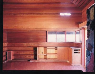 Masterplan of Arch Oboler Estate for Dorothy Blowers, Photo Data File 2: Interior View of Gate Lodge (view #3035-16)