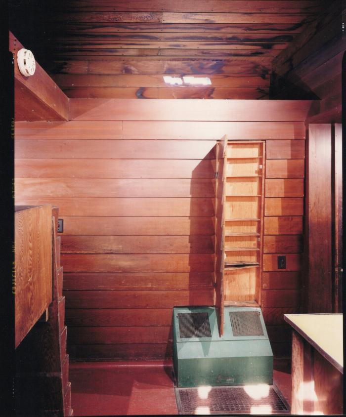 Masterplan of Arch Oboler Estate for Dorothy Blowers, Photo Data File 2: Interior View of Gate Lodge (view #3035-19)