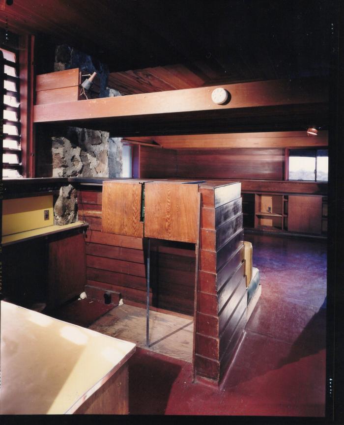 Masterplan of Arch Oboler Estate for Dorothy Blowers, Photo Data File 2: Interior View of Gate Lodge (view #3035-8)