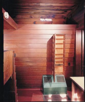 Masterplan of Arch Oboler Estate for Dorothy Blowers, Photo Data File 2: Interior View of Gate Lodge (view #3035-19)
