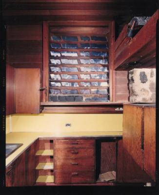 Masterplan of Arch Oboler Estate for Dorothy Blowers, Photo Data File 2: Interior View of Gate Lodge (view #3035-9)