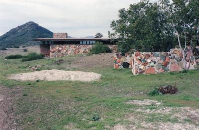 Masterplan of Arch Oboler Estate for Dorothy Blowers, Photo Data File 2: Exterior View of Gate Lodge Children's Wing Cx 1.1