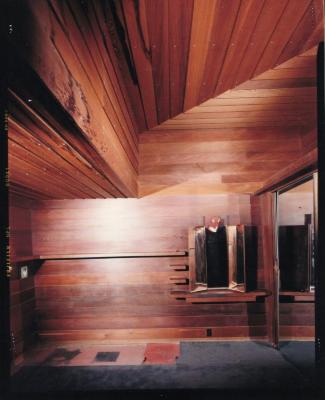 Masterplan of Arch Oboler Estate for Dorothy Blowers, Photo Data File 2: Interior View of Gate Lodge (view #3035-11)