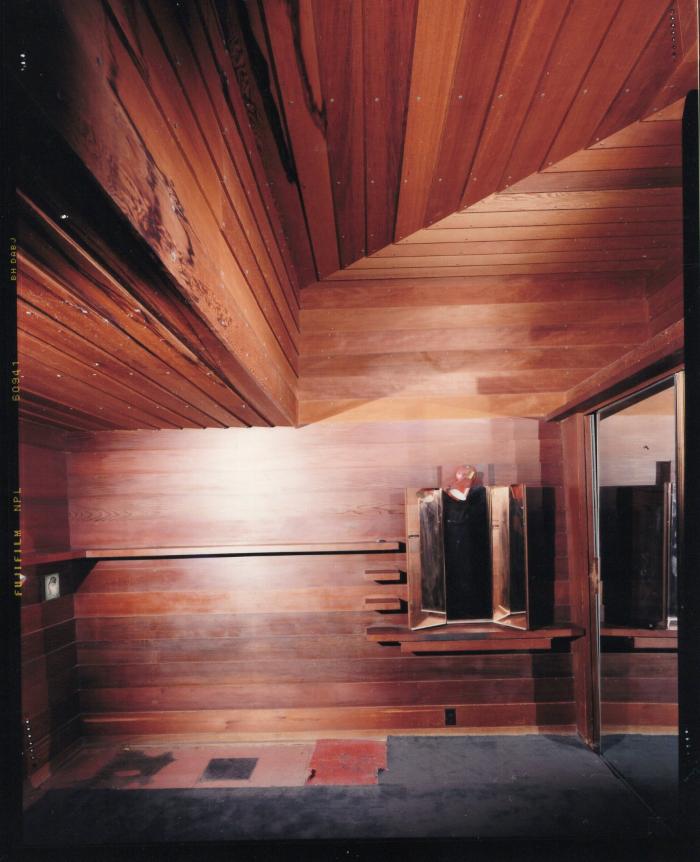 Masterplan of Arch Oboler Estate for Dorothy Blowers, Photo Data File 2: Interior View of Gate Lodge (view #3035-11)