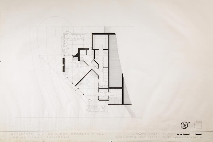 Lower Level Plan, House for Charles and Thelma Culp