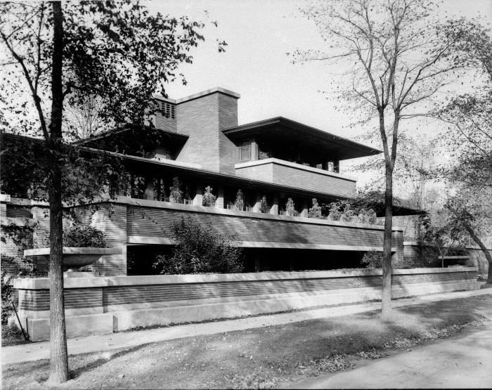 Exterior View of 58th Street Elevation, House for Mr. and Mrs. Frederick C. Robie