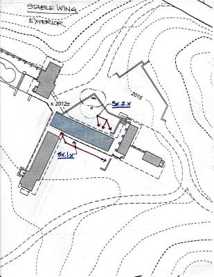 Masterplan of Arch Oboler Estate for Dorothy Blowers, Photo Data File 2: Site Plan of Gate Lodge Stable Wing With Exterior Photograph Locations