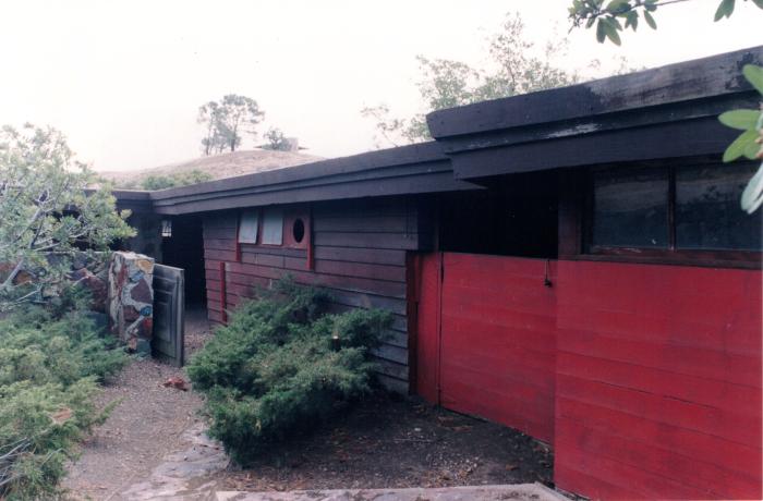 Masterplan of Arch Oboler Estate for Dorothy Blowers, Photo Data File 2: Exterior View of Gate Lodge Stable Wing Sx 2.1