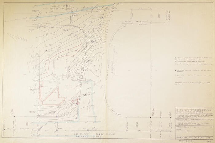 Site Survey and Topographical Map, House for Donald C. Cameron, scheme 1, project