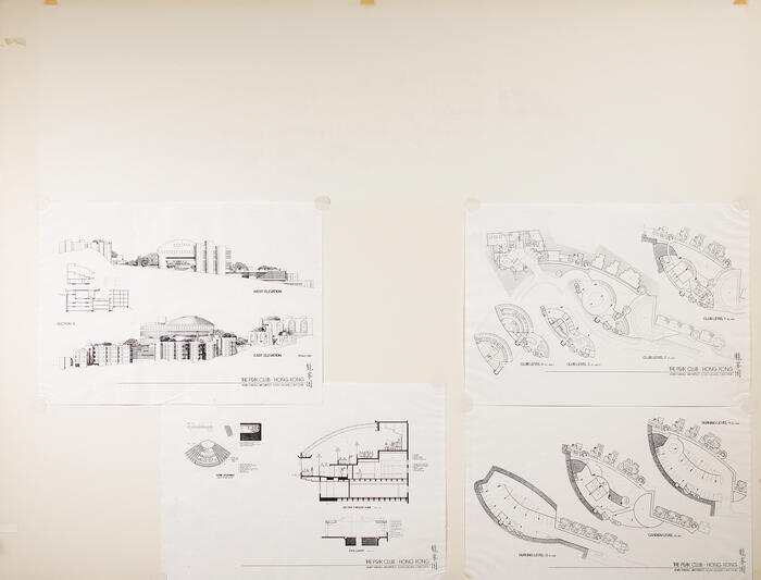 Panel Showing Design for The Peak Club International Competition (#2), Architecture Laguna '83 Exhibition (1983)