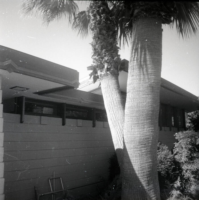 Rear View Showing Eave Notch, Studio for Mrs. Henry R. Luce at Arizona Biltmore Estates