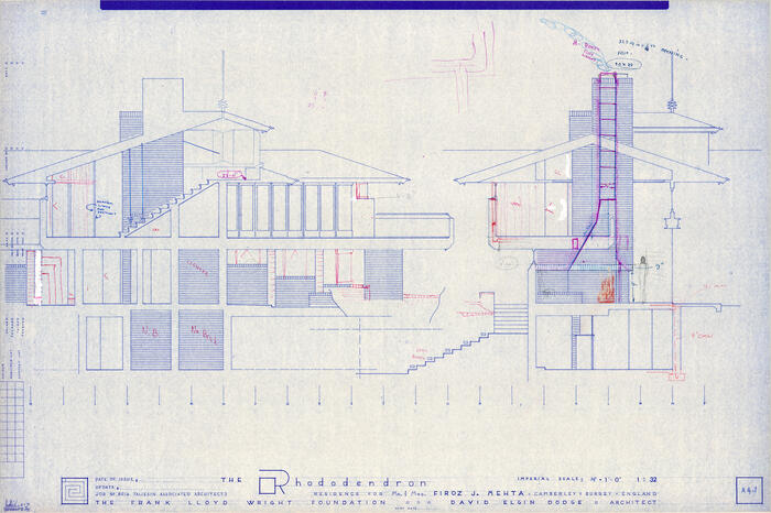 Sections: House for Firoz J. Mehta ("Rhododendron") (1980)
