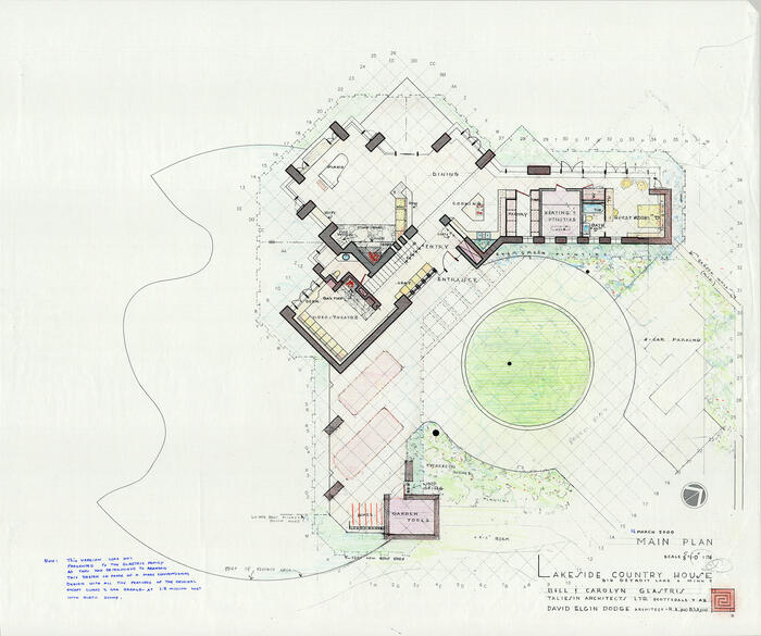 Floor Plan, House for William V. and Carolyn Glastris 1, alternate scheme (1994)