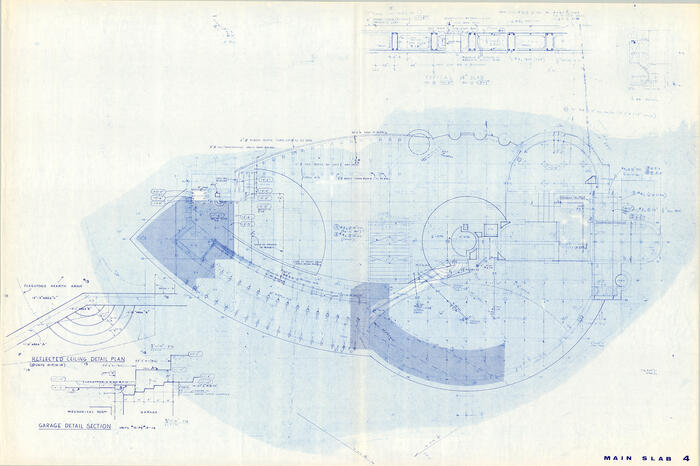 Main Slab Plan, House for David Elgin and Annaliese Dodge ("Poppyfield 2") [Scottsdale, Arizona] (1989)