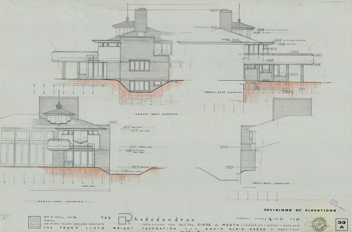 Elevations: House for Firoz J. Mehta ("Rhododendron") (1980)