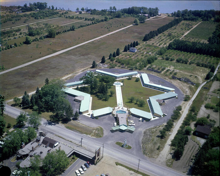 Aerial Perspective View, Snow Flake Motel for Mr. and Mrs. Sarkasian