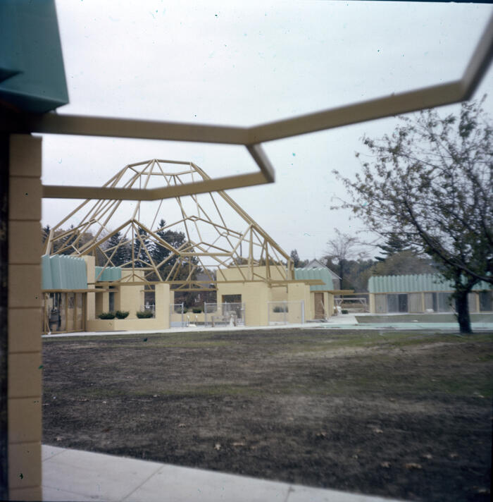 Construction View Looking Toward Pool and Lobby, Snow Flake Motel for Mr. and Mrs. Sarkasian