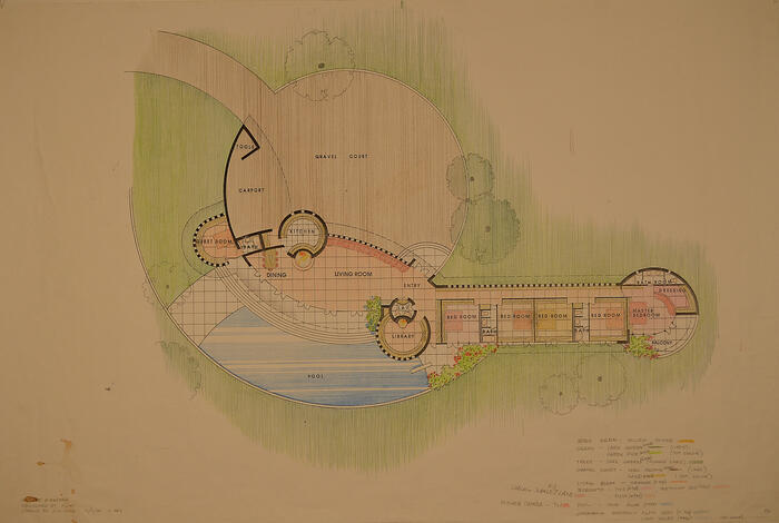 Floor Plan, House for Arthur O'Keefe [Santa Barbara, California]