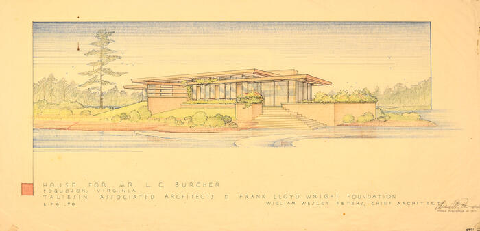 Perspective View, House for L. C. Burcher