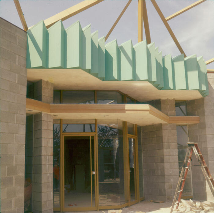 Construction View of Main Entrance to Lobby, Snow Flake Motel for Mr. and Mrs. Sarkasian