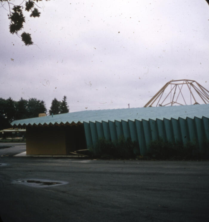 Exterior View of Side of Main Office Unit, Snow Flake Motel for Mr. and Mrs. Sarkasian