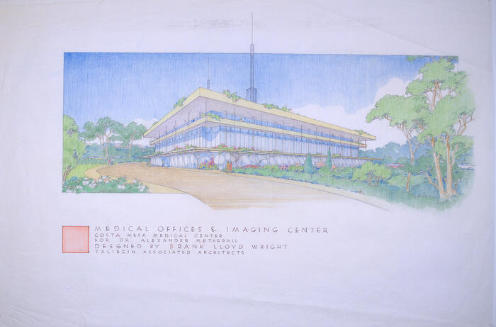 Presentation Drawing: Perspective View, Medical and Imaging Center for Dr. Alexander Metherall