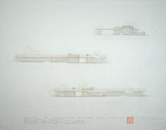 Drawing: West, North, and South Elevations, House for Eugene Van Talenen
