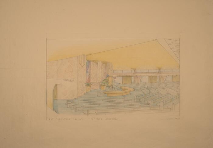 Cross Section of Sanctuary, First Christian Church