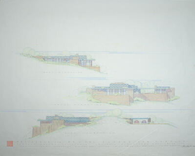 West, South, and East Elevations, House for Eugene Van Talenen