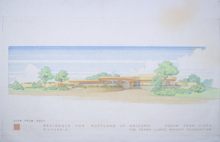 Drawing: Perspective View, House for Rostland of Arizona