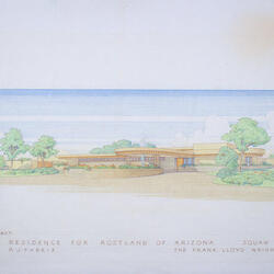 Drawing: Perspective View, House for Rostland of Arizona