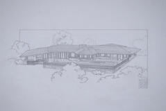 Drawing: Aerial Perspective View, House for Dr. and Mrs. Stephen Dudley