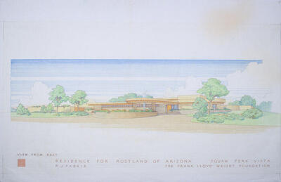 Drawing: Perspective View, House for Rostland of Arizona